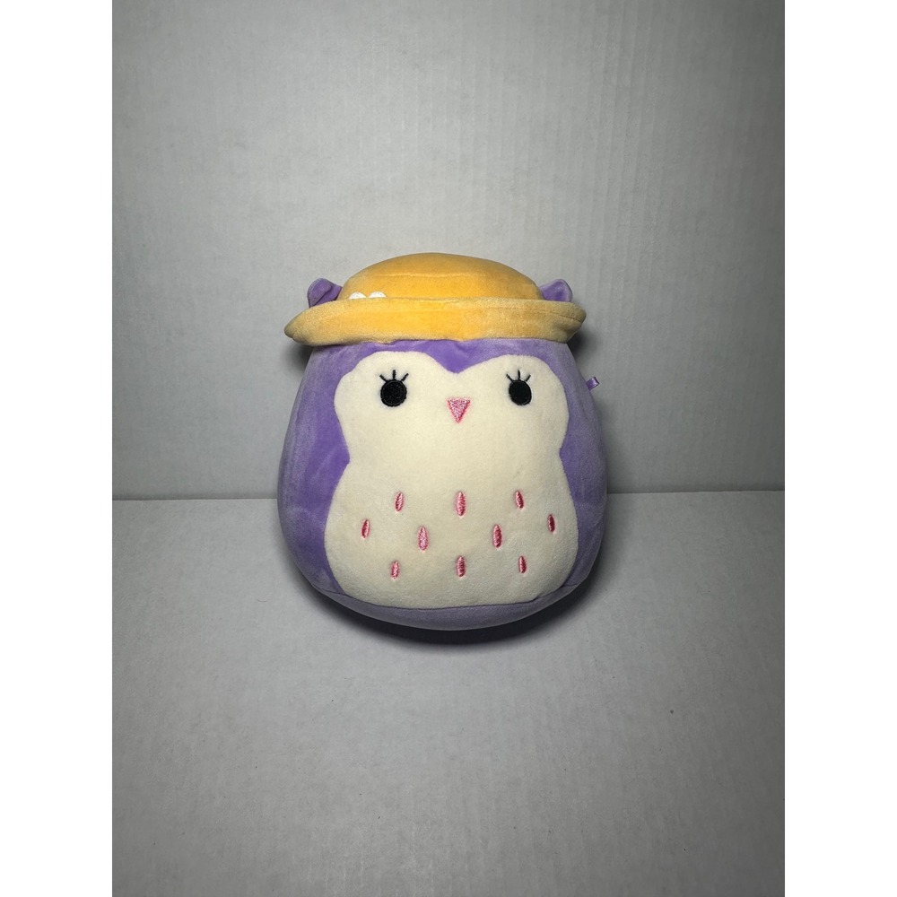 Squishmallows Holly the Purple Owl with Sun Hat 8 Inch Plush Kellytoy Jazwares‎